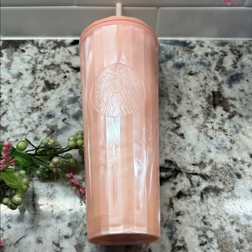 Starbucks 2021 Blush Pink Kaleidoscope Dome Lid 24oz Cold Cup Tumbler Venti Size